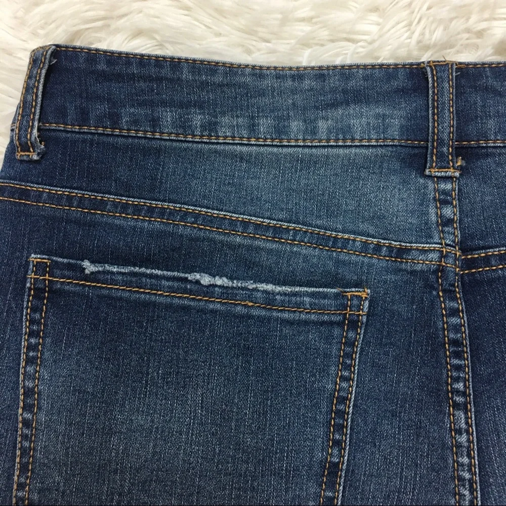 Denim Distressed Shorts Size 8